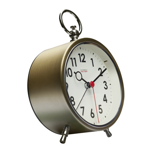 Cloudnola Analog Metal Quartz Alarm Tabletop Clock Wayfair